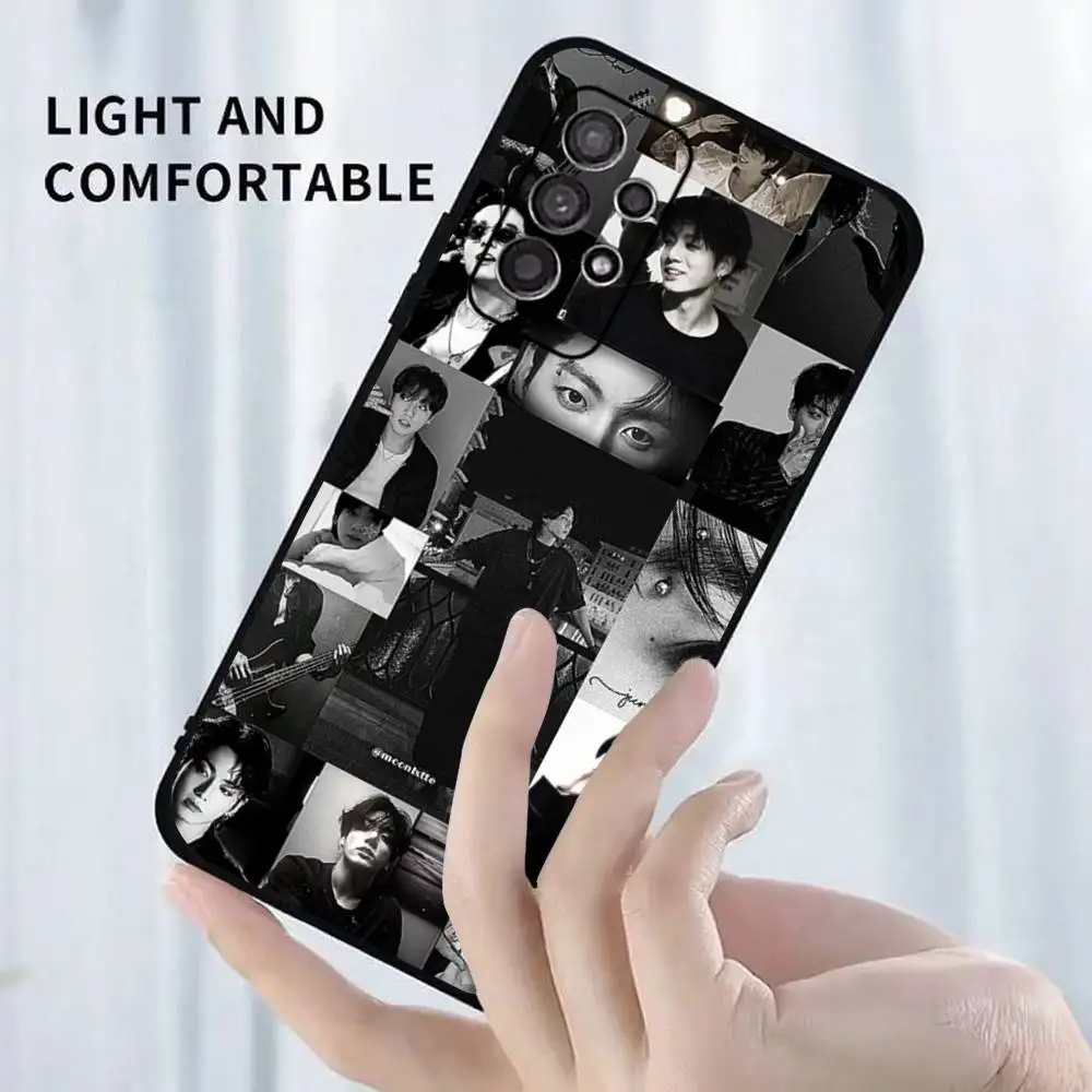 Kpop J-JungkookS Soft Silicone Black Phone Case