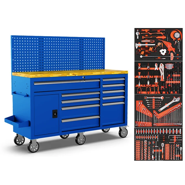 Carrello Portautensili Industriale Robusto con Cassetti per Officine e Garage, Carrello Portautensili Industriale con Attrezzi - immagine 4