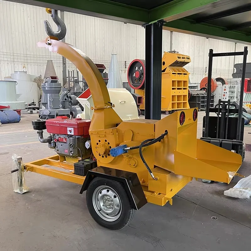 32hp Diesel power 15cm diameter Wood Shredder Garden Tree Wood Shredder Mobile Branch Crushing Multi-functional Small Shredder 3