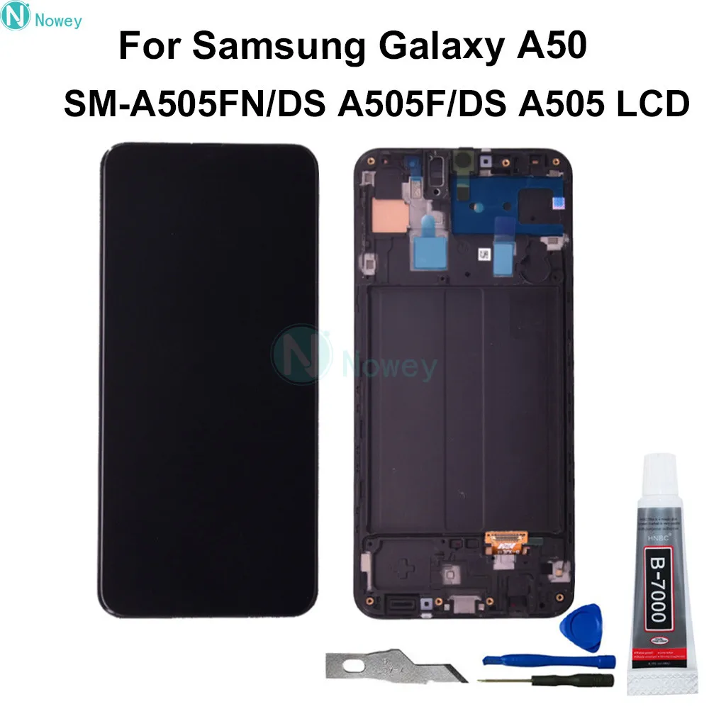 

For Samsung Galaxy A50 SM-A505FN/DS A505F/DS A505 LCD Touch Screen Digitizer With Frame For Samsung A50 lcd