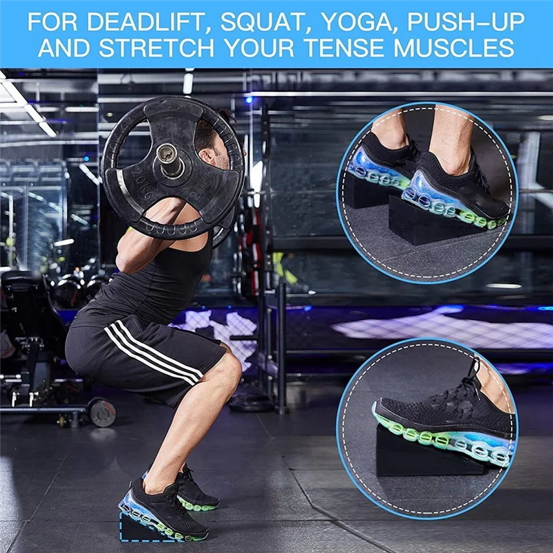 Yoga Mats Adjustable Squat Ramp Incline Board Improve Strength for Squat and Deadlift 2 Pcs yoga mat,sports floor mats,yoga fitness equipment
