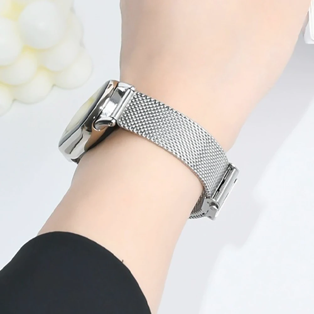 سوار من الفولاذ المقاوم للصدأ لـ Xiaomi Mi Band 9/...