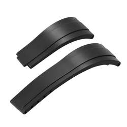 Enhanced Rubber Watchband - 20mm Waterproof Soft Silicone Replacement Strap, Compatible with Luxury Dive Watches - 20mm (Black - no buckle)