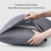 2pcs Bamboo Pillowcase for Hot Sleepers & Night Sweats Softness Cooling Pillow Cover with Envelope Closure 4