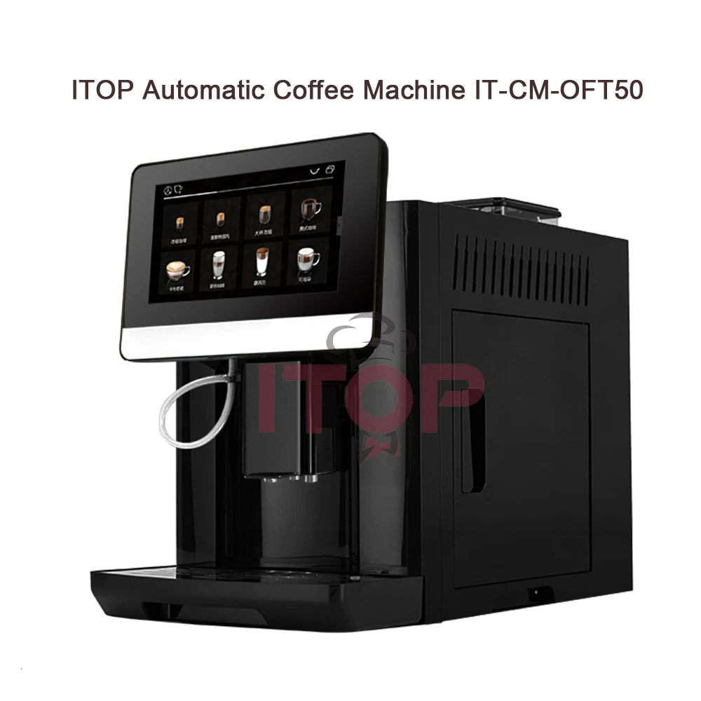 ITOP Automatic Coffee Machine ULKA 19 Bar 7 Inches Touch Screen Doul Boilers 20+ Coffee Menus Espresso Maker 110V 220V