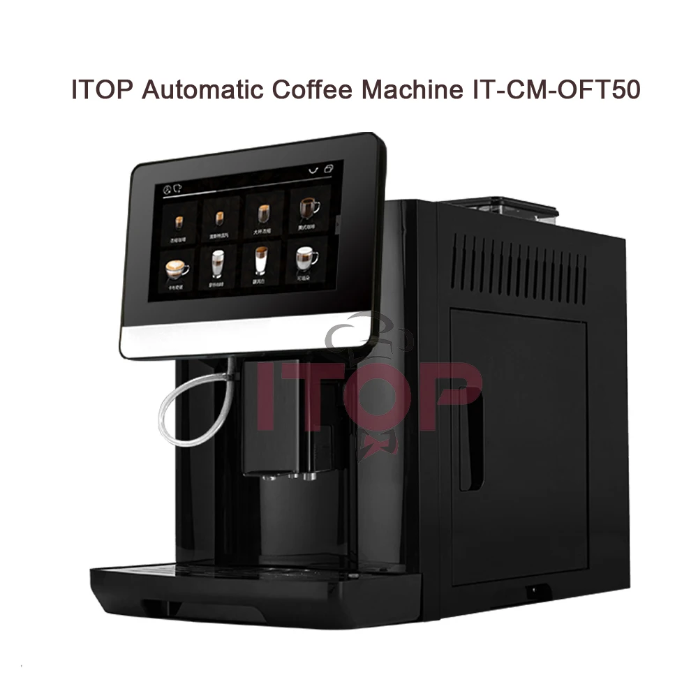 ITOP-cafetera automática ULKA, máquina de café con pantalla táctil de 7  pulgadas, 20 + menús de café, Espresso, 110V, 220V, 19 Bar - AliExpress
