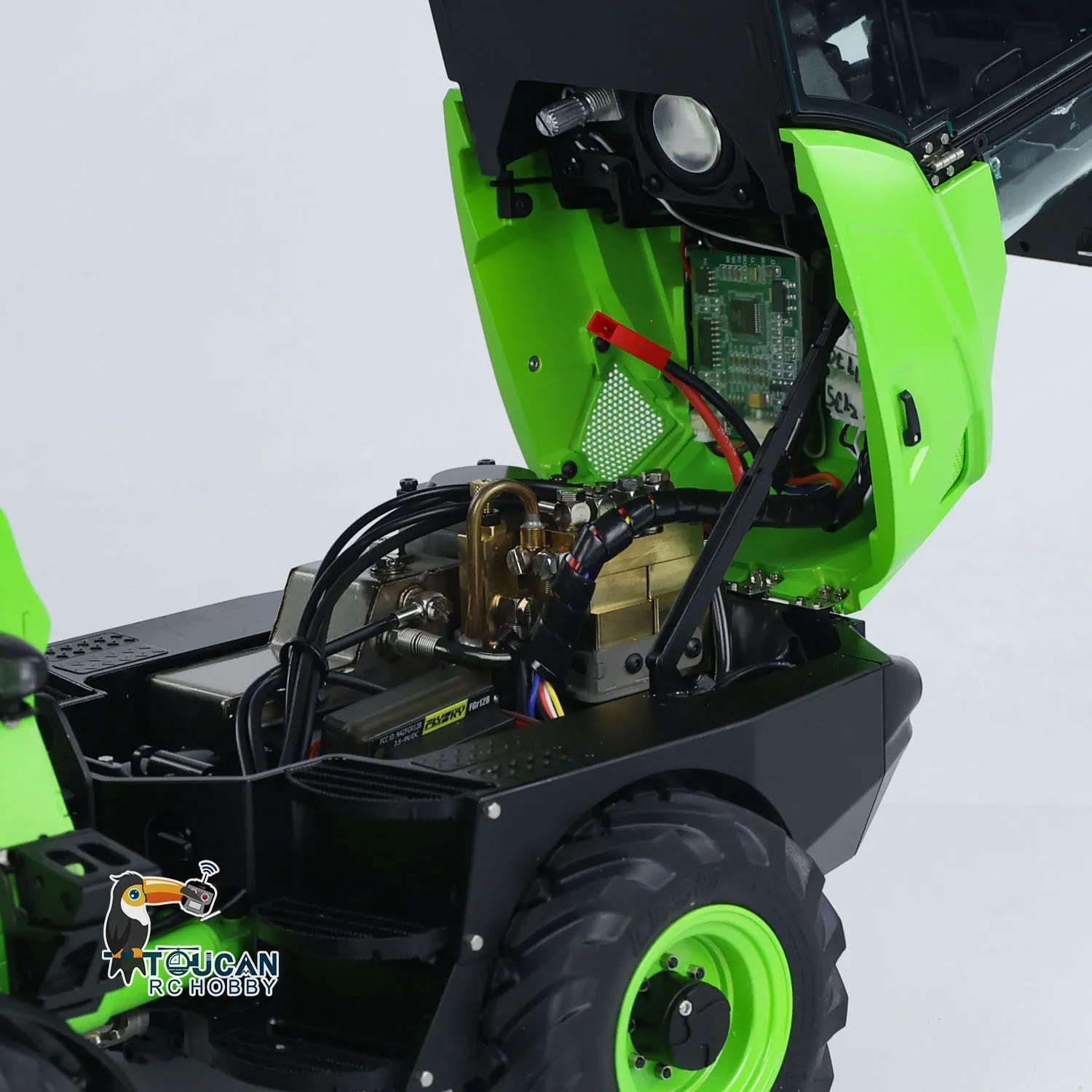 RTR LESU AT1050 1/14 Hydraulic RC Telescopic Arm Loader Forklift Truck Metal Machine Light Sound Set Remote Control Vehicle Toys 6