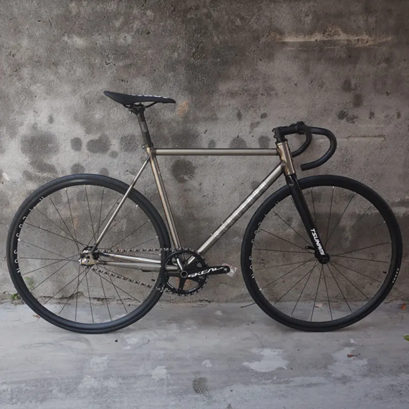 700C 4130Cr-Mo Telaio Forcella In Carbonio Seaboard Fg03 Telaio Fixie Whole Bike Track Bike Fixed Gear Bike Bent Manubrio Racing Wheelset