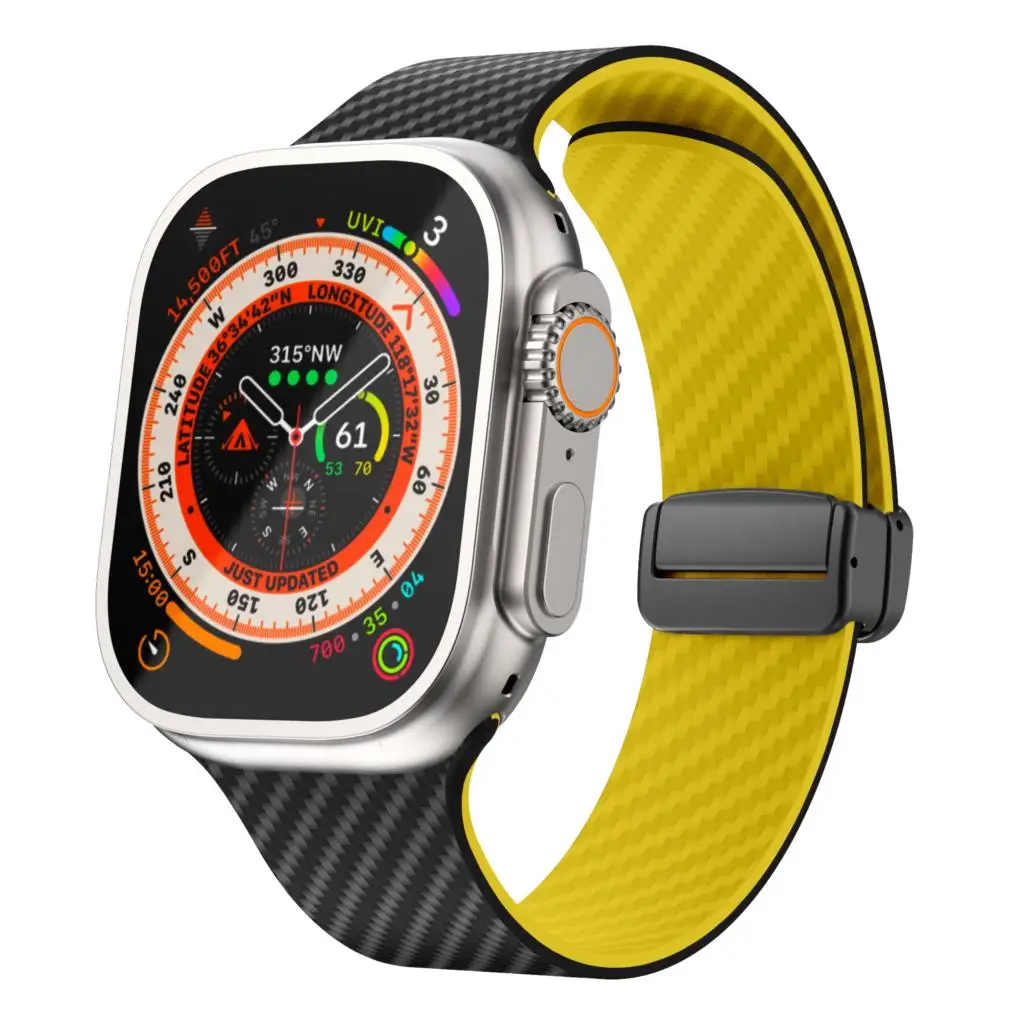 Magnetarmband für Apple Watch-Armbänder 44 mm 45 mm 49 mm 41 mm 40 mm 42 46 mm Silikonarmband iWatch Ultra 3 2 Serie 11 10 9 8 7 6 se – Detail 1