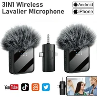 Wireless Lavalier Microphone for Camera,iPhone,Android,Microphone Reverb Sound Video Recording Podcast Noise Reduction Clip mic