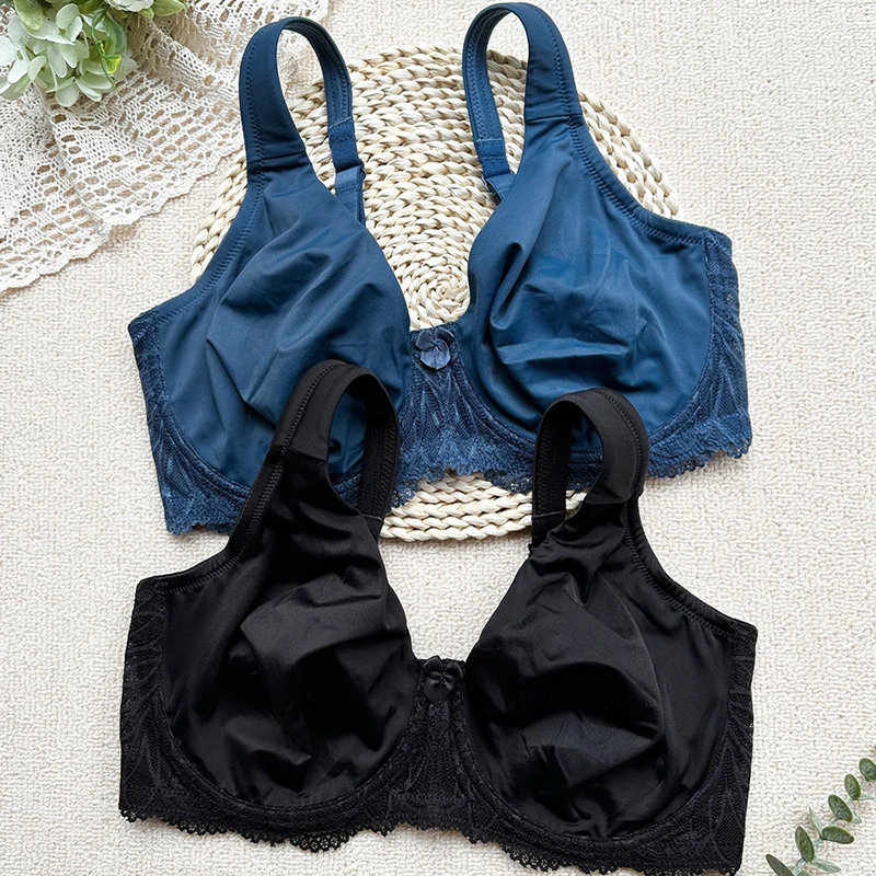 Womens Solid Minimizer Bra Full Coverage Underwire Ultra Thin Smooth Bralette Female Lingerie 34 36 38 40 42 44 B C D E F G