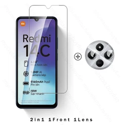 Premium 4 - in - 1 Tempered Glass Case with Camera Lens and Screen Protectors for Redmi15C European (2In1 1Front 1Lens)