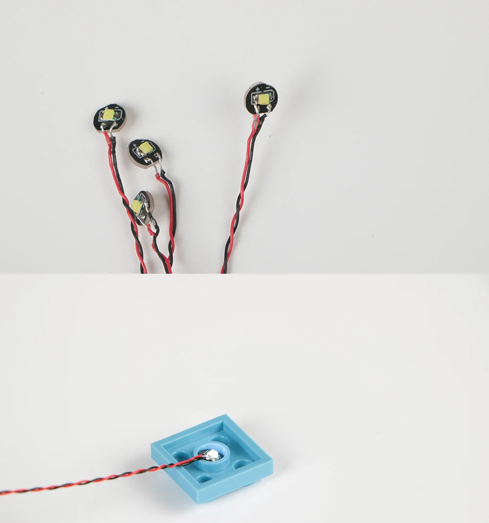 1 Stück 0,8mm Pin DIY 1x4 Bausteinlampe für Lego Straßenbeleuchtung Elektrische Dekoration 1X1 LED-Stein USB Stadtbeleuchtung – Detail 9