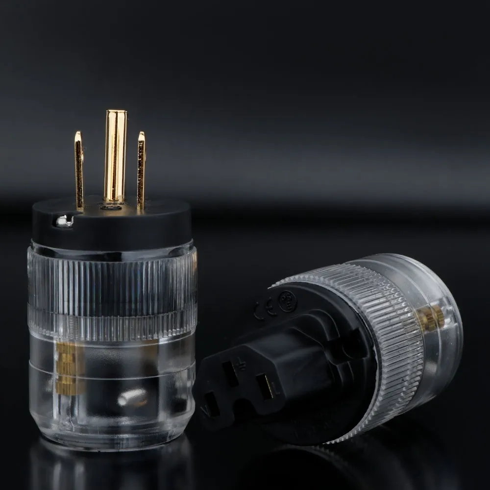 Preffair Gold/Rhodium Überzogene Audio grade UNS Power Stecker UNS AC Power stecker Weibliche Power Stecker – Detail 2