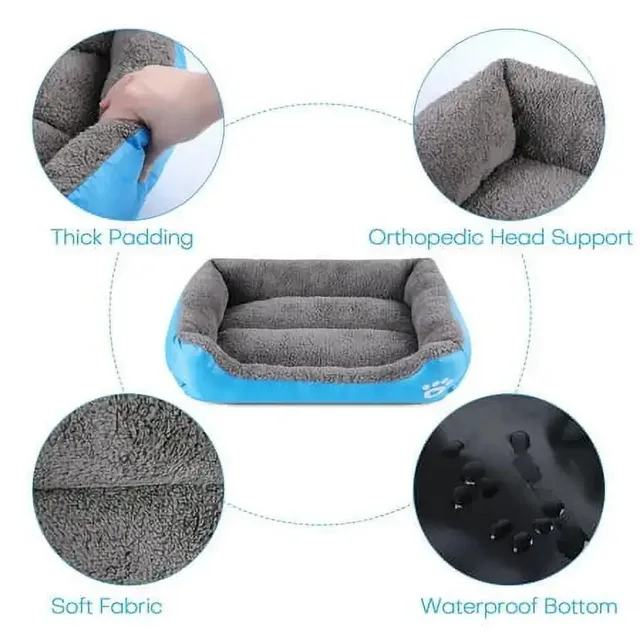 Color square winter soft warm house for dog bed for dog mat waterproof cat bed pet bed for Large Medium Small Dog House 4