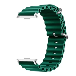 Ocean Silicone Sports Strap Bracelet for Smartwatch Wristbands (Army Green)
