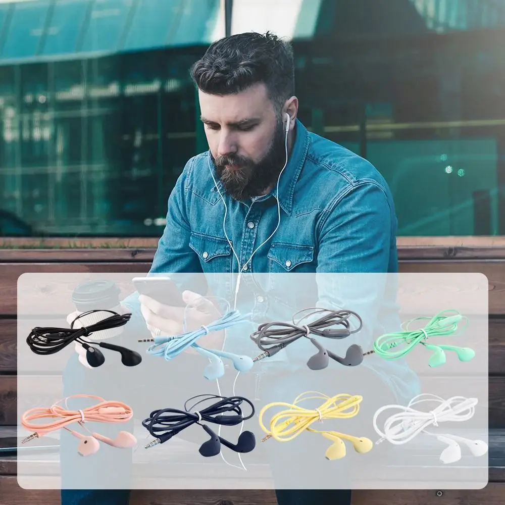 High-Quality 3.5mm Stereo In-Ear Earphones with Microphone and Enhanced Bass