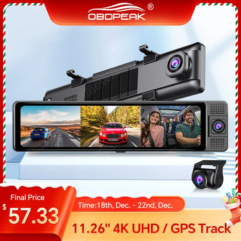 U6 DOPPIA FOTOCAMERA anteriore e posteriore, registratore di guida