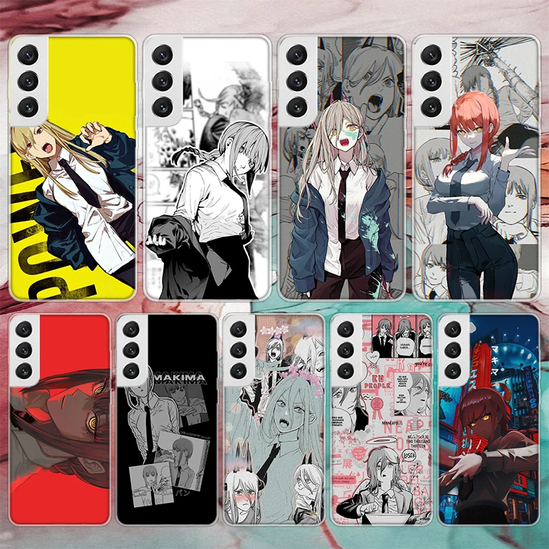 Chainsaw Man Makima Power Soft Phone Case For Samsung Galaxy M12 M21 M30s M31 M32 Note 20 Ultra