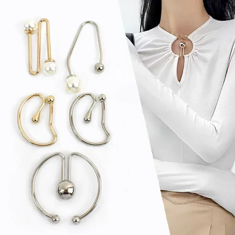 2PC 금속 U 링 버클 의류 칼라 장식 걸쇠 양두 버클 비키니 스트랩 연결 후..