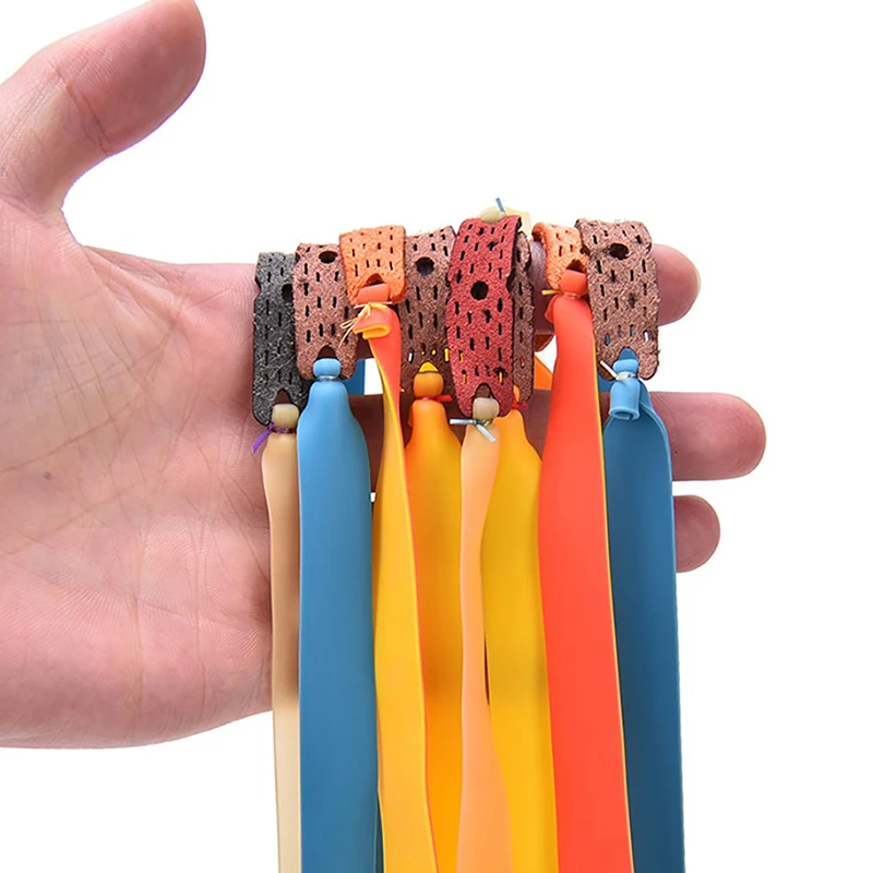Thickened 1.0mm Wide Flat Rubber Band Slingshot Replaceable Rubber Band Catapult Replaceable For Hunting Slingshot