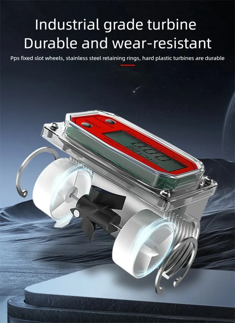 High Precision Digital Display Turbine Flow Meter Fuel Flowmeter Measuring Diese