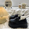 ​2025 Spring and Autumn Women's Retro Chunky Sole Loafers Korean Fashion Shoes Comfortable Thick Heel Platform Footwear​