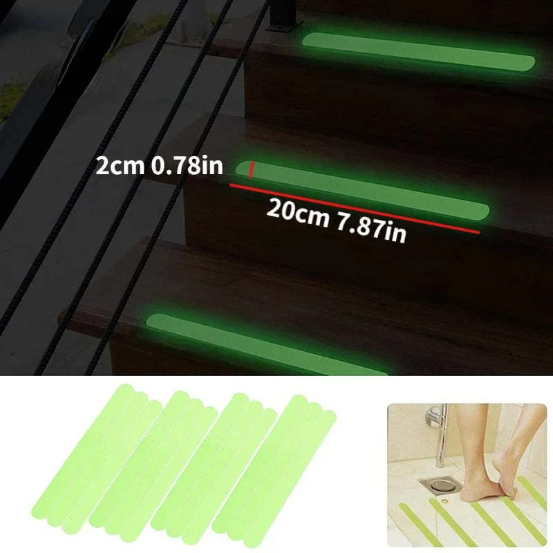 6/24pcs Bathtub Non-Slip Stickers Luminous Shower MatsAnti Slip Bath Tub Stickers