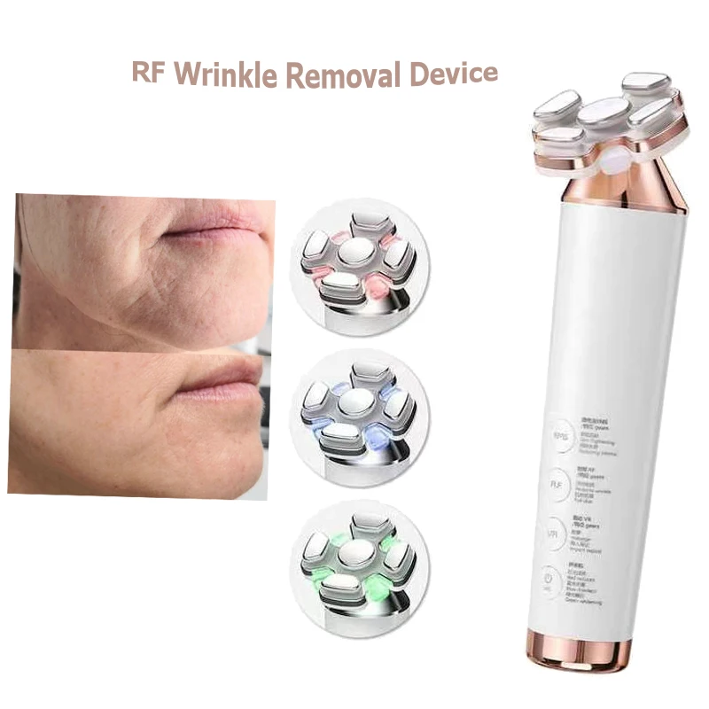 NEW beauty instrument Facial Massager RF EMS Vibration Massage LED Lifting Whitening Skin Care Reduce Wrinkle Beauty Device