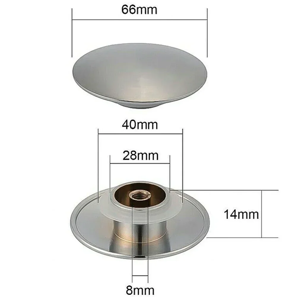 6.6cm Sink Plug Sink Plug 66mm Waste Basin Basin Waste Brass Chrome Finish Cap Pop Up