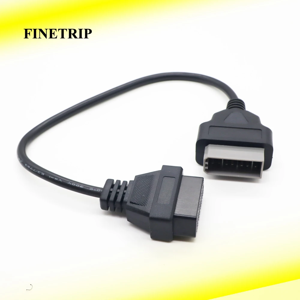 40cm OBD Cable For Nissan 14 Pin Male To 16 Pin Female OBD2 OBDII DLC 16 Pin Diagnostic Tool Adapter Extension Connector Cable Cylinder Stethoscope