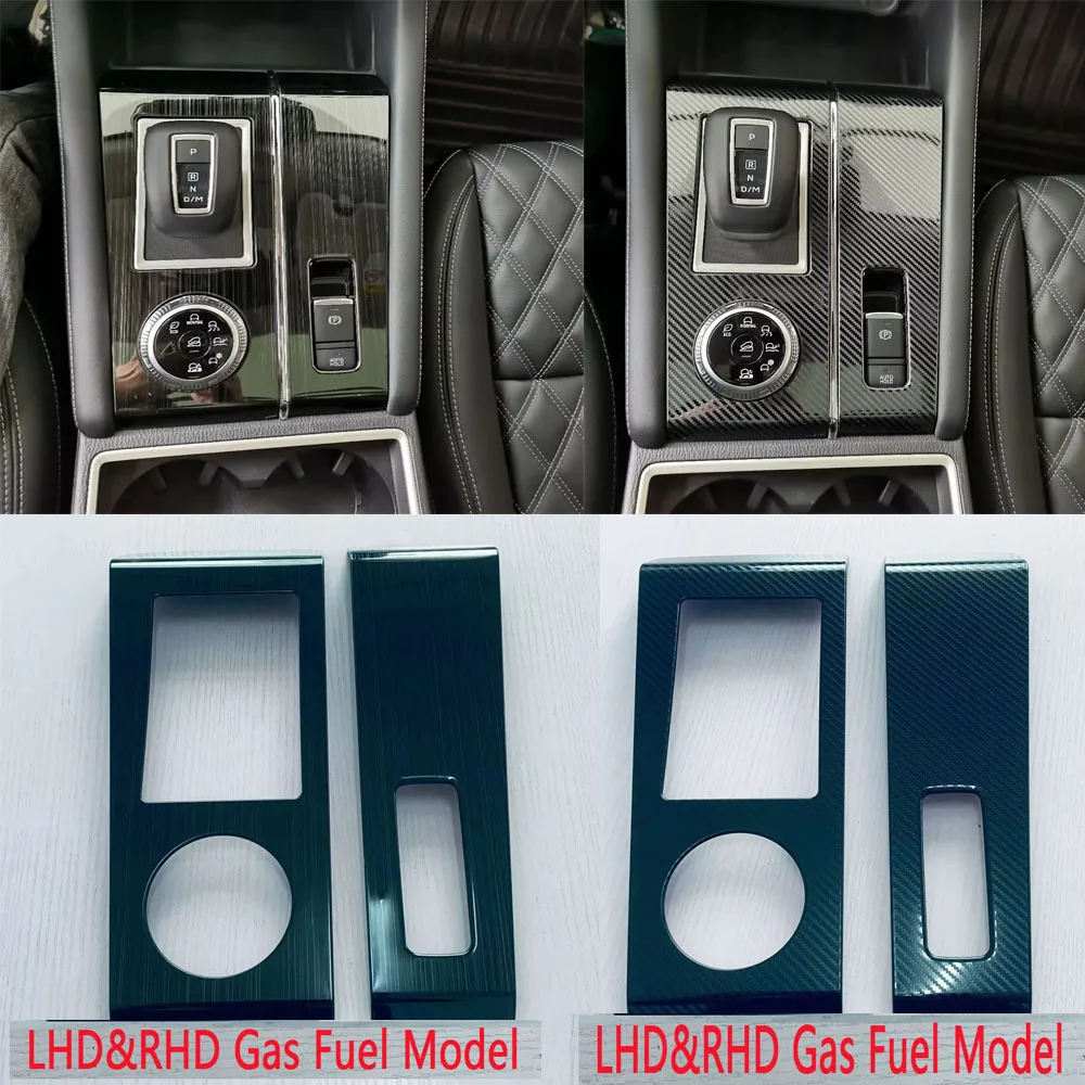 

Steel Fuel GaS Or Hybrid Car Center Console Gear Shift Panel Cover Frame Sticker Trim For Mitsubishi outlander 2022 2023 2024