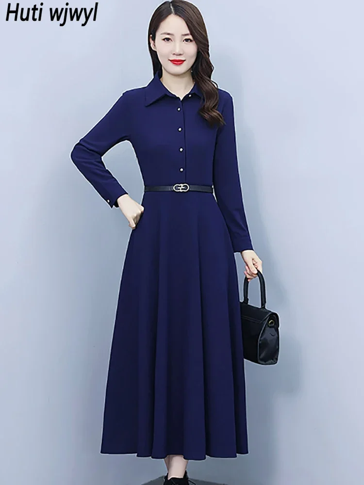 

Bodycon Office Lady Shirt Dress for Women Autumn Winter Long Sleeve Casual Long Dress 2023 Korean Fashion Elegant Party Vestidos