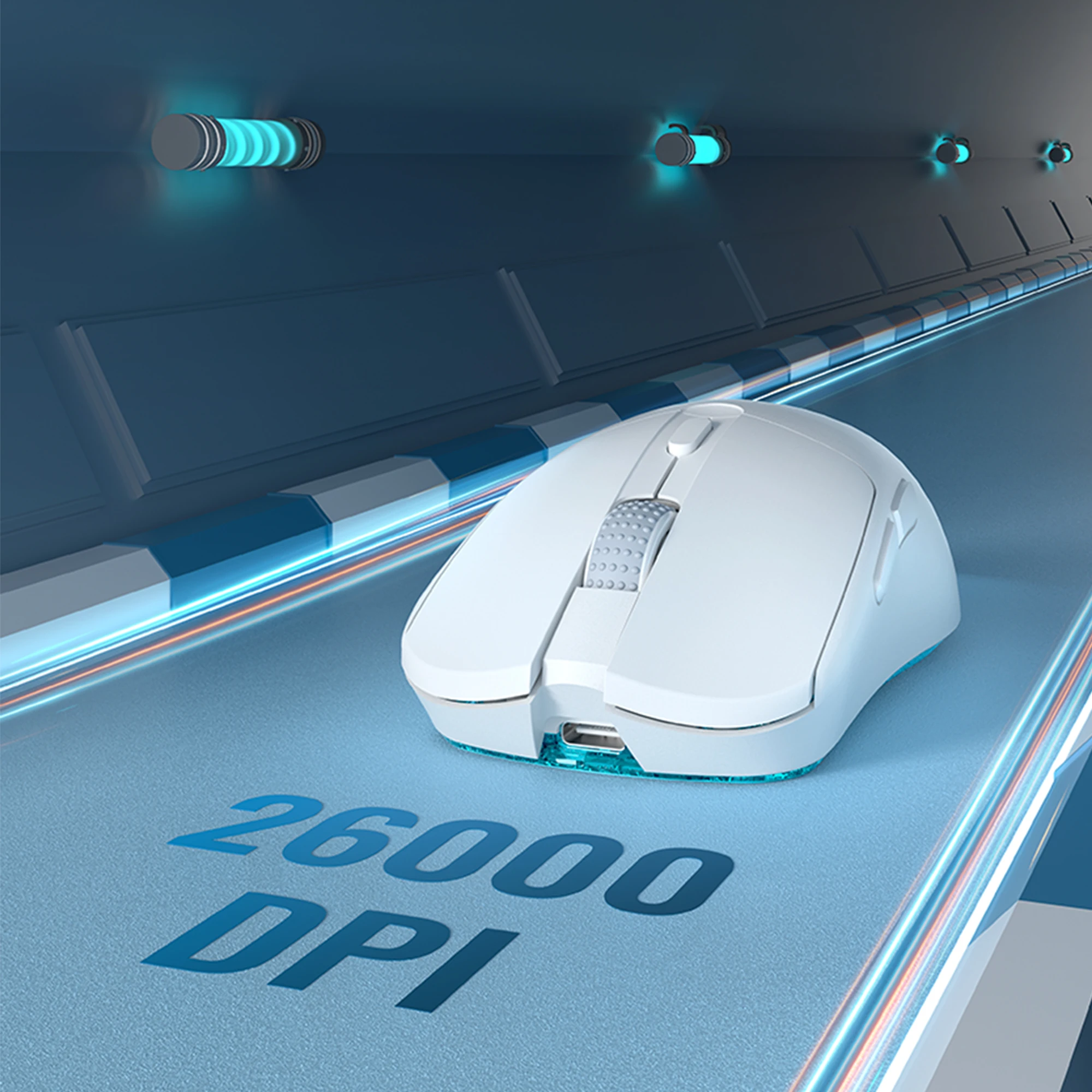 Mouse Gaming com Fio com Botões Programáveis 2.4g sem Fio Usb-c Dpi até 26000 Recarregável Mac Tablet Macbook Laptop Office - Imagem 6