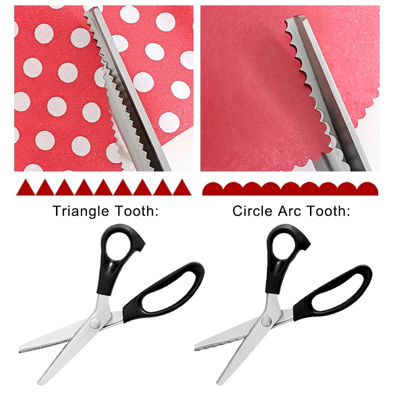 Stainless Steel Sewing Scissors Triangle Teeth Professional Lace Tailor  Scissors Diy Home Clothing Fabric Serrated Cut Scissors - Tailor's Scissors  - AliExpress