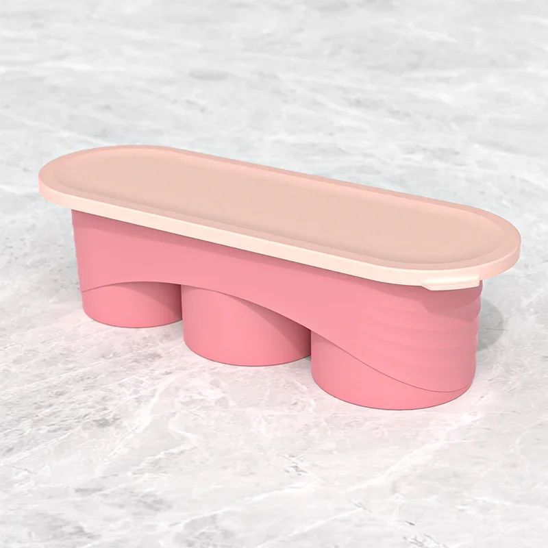 Silicone Ice Cube Maker for Stanley Cup Tumbler Ice Cube Tray for Making 3 Hollow Cylinder Kitchen Accessories for Freezer