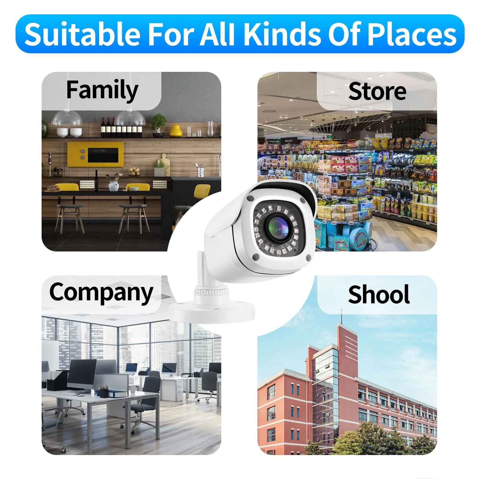 Sfc506d56d4074298840a33653837e0bdl Gadinan HD 720P 1080P 5MP AHD Camera Home Wired Surveillance Infrared Night Vision Bullet Outdoor BNC CCTV Security Camera