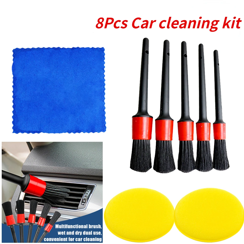 Auto Cleaning Kit With Detailing Brushes For Car Wash Interior Exterior