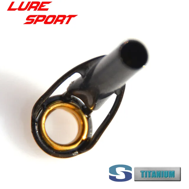 Enhance your fishing experience with the Titanium Frame Top Guide Gold SIC Ring.