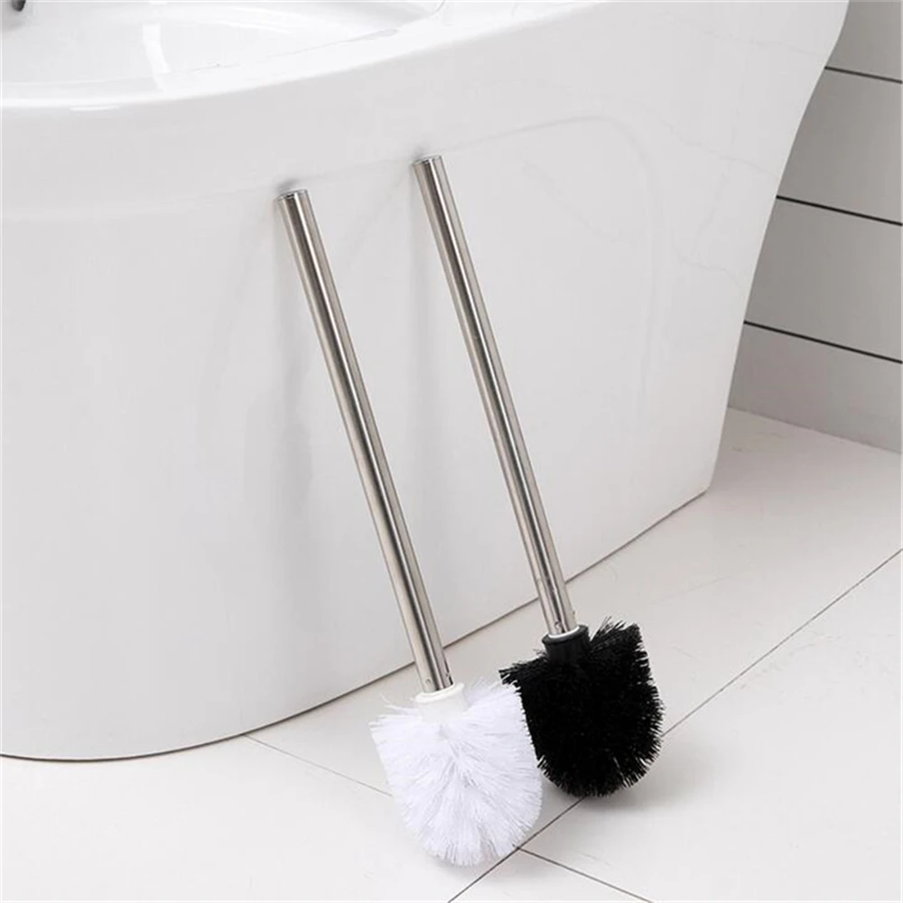 Stainless Steel Handle Toilet Brush Suit Household Hanger Frame Cleaning Brush Toilet Articles toilet brush set
