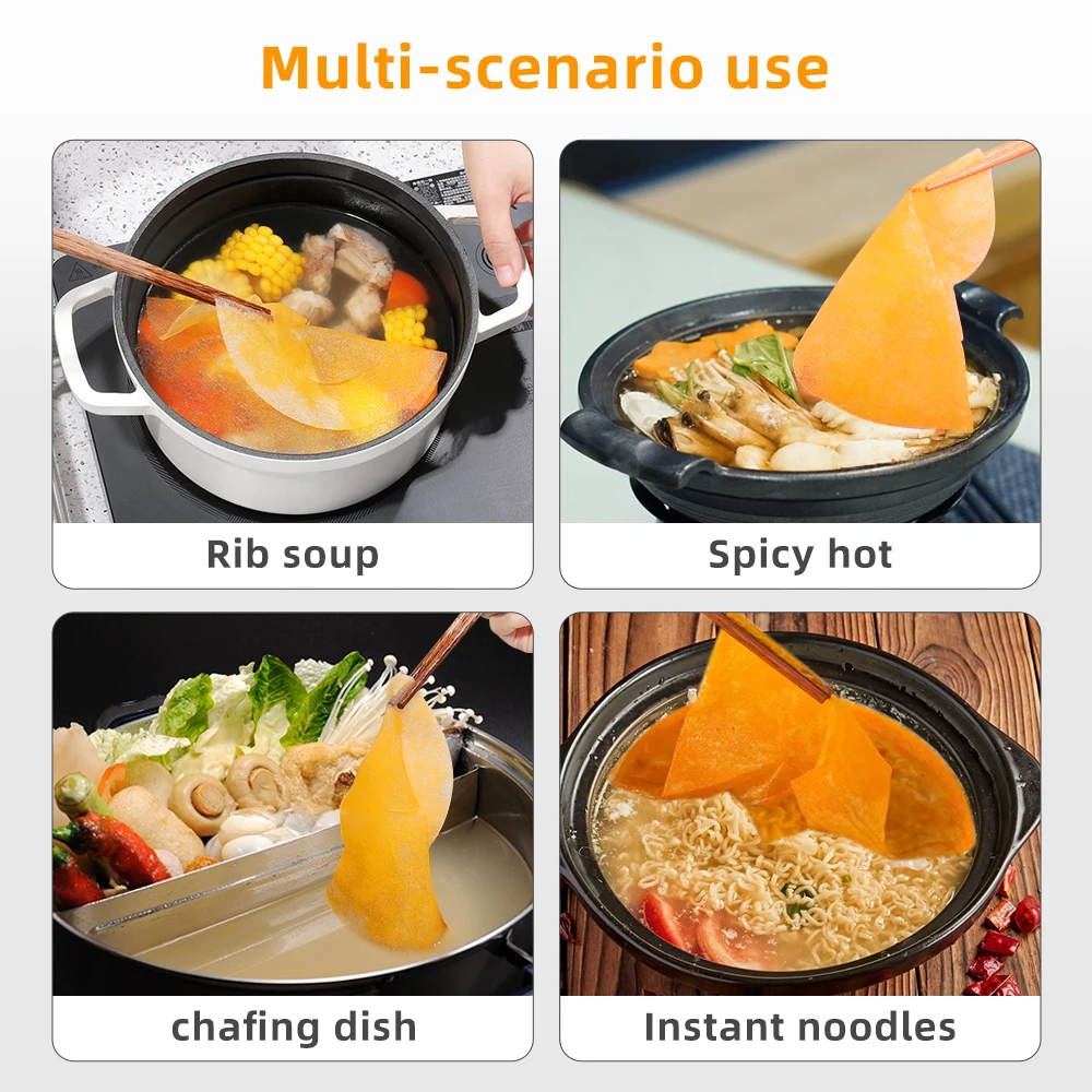 Air fryer oil absorbing paper 12/30Pcs Disposable Soup Oil Absorbing Paper Food Soup Blotting Oil Health Filter Paper Food Grade Kitchen Gadgets Accessories