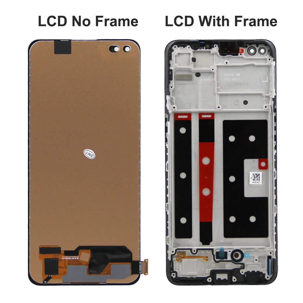 HLYGZX Écran LCD De Remplacement Pour Oppo Reno4 4G / Reno4 F / Reno4 Lite – Kit Réparation (sans Lecteur Empreinte)