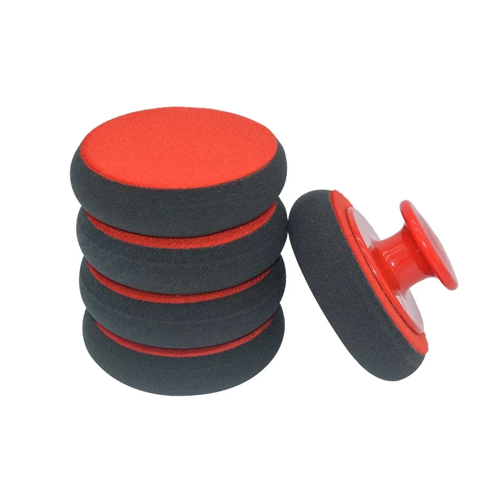 Sponge Wax Applicator Pads with Handle for Car Detailing and Waxing Set of  5