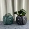 Creative Dice Square Flower Ceramic Pot Pen Holder Storage Jar Container Succulent Flower Pot Home Decoration Vase Storage Tank 2