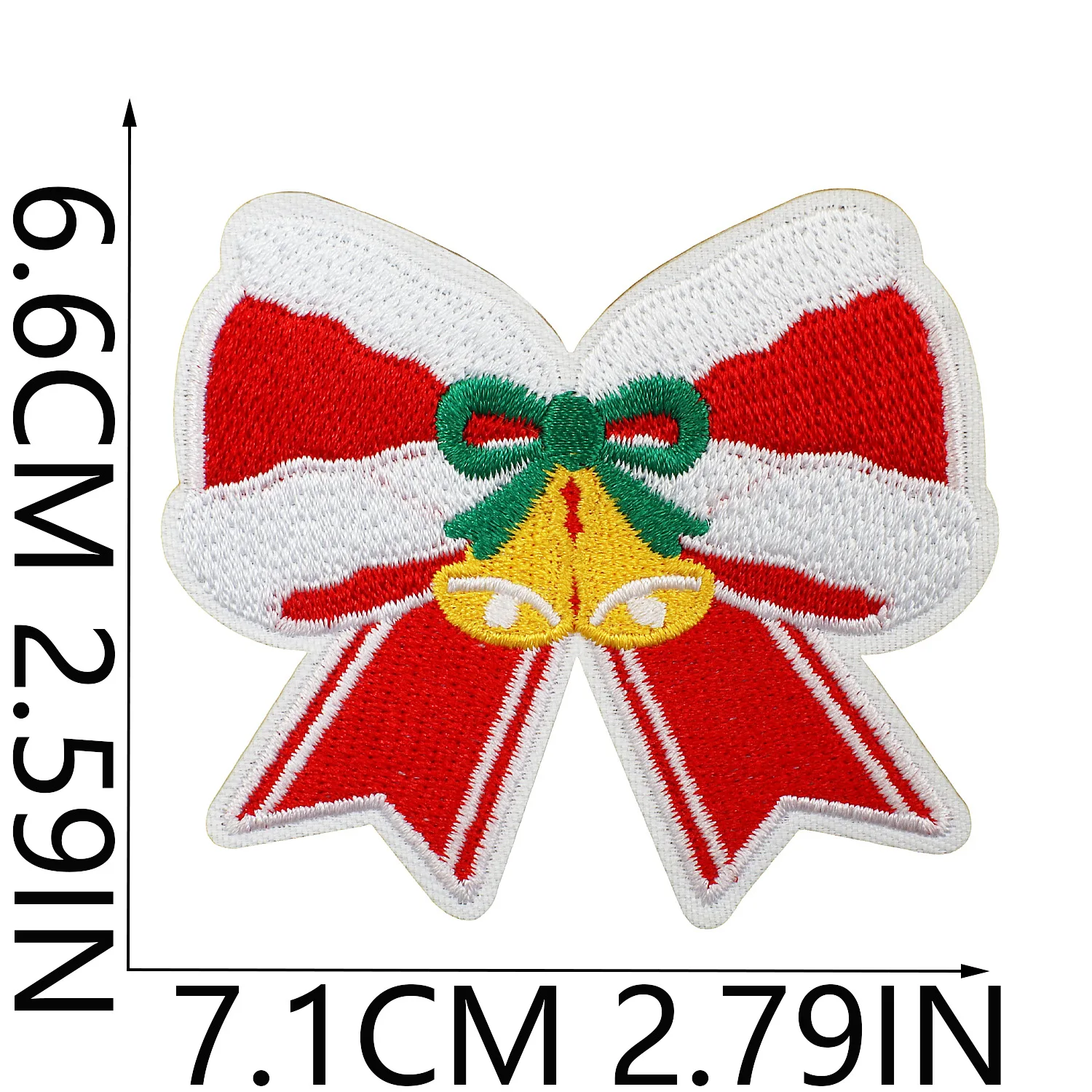 Christmas Bell Bow Biscuits Snowflake 1/10Pcs Bow Embroidery Cloth Stickers Computer Embroidery Clothes Holiday Decoration Patch - Image 4
