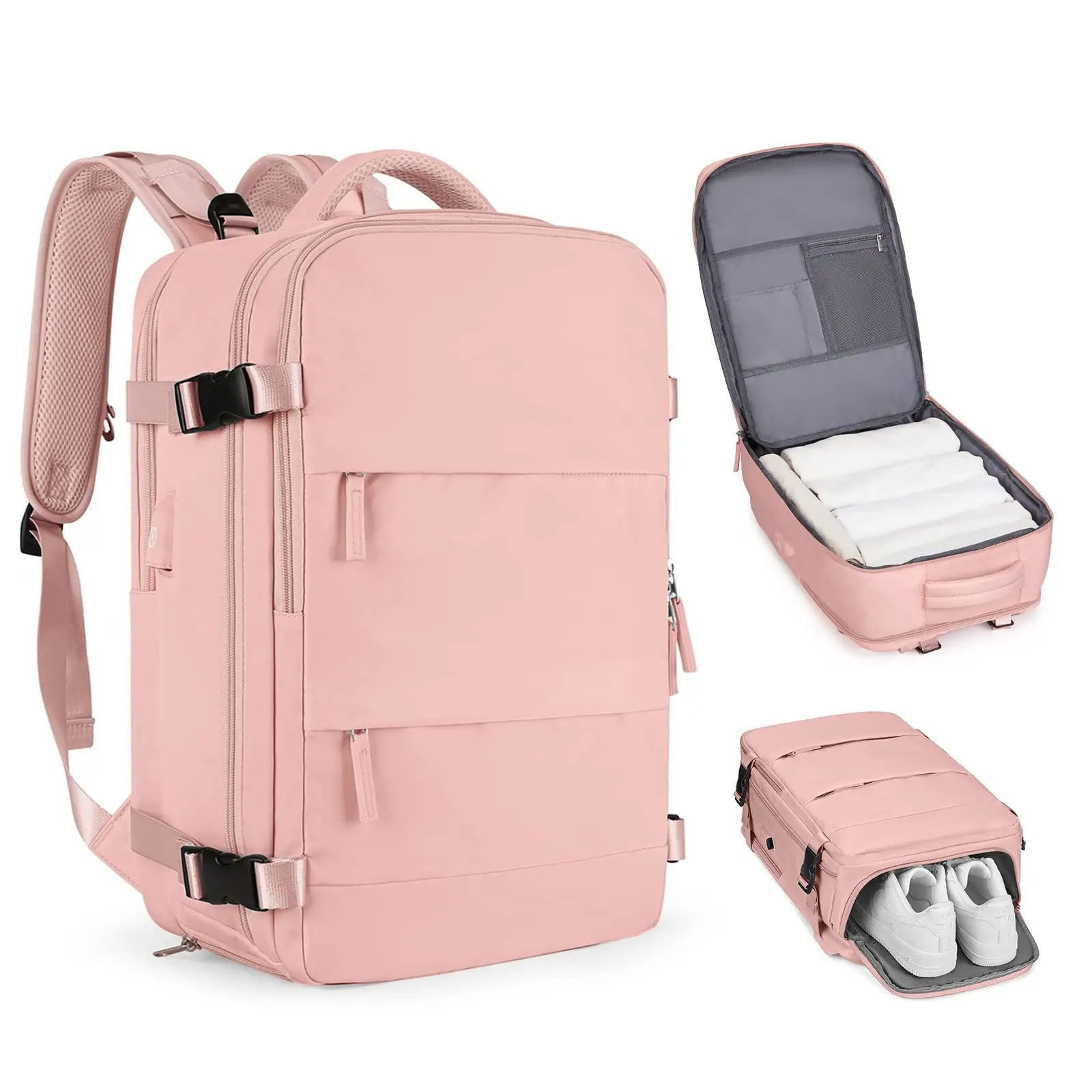 Mochila De Viaje Cabina Avión 40x20x30 Gran Capacidad Impermeable Partición  Húmeda Y Seca Maleta Mochila Para Computadora Portátil Para Mujeres Con