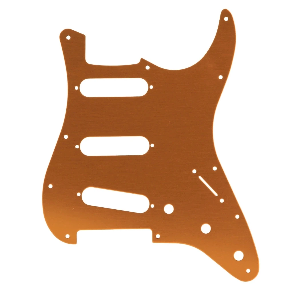 

11 Holes SSS Plated Aluminum Alloy Pickguard for Electric Guitar Golden