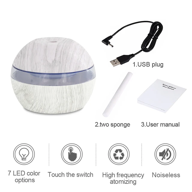 Ultrasonic Cool Mist Humidifier 300ml 5