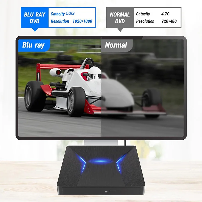 ? 외부 블루레이 드라이브 USB3.0 Type-C 3D Bluray 플레이어 CD DVD 버너 레코더 노트북 PC 컴퓨터 Windows 10 11 Mac