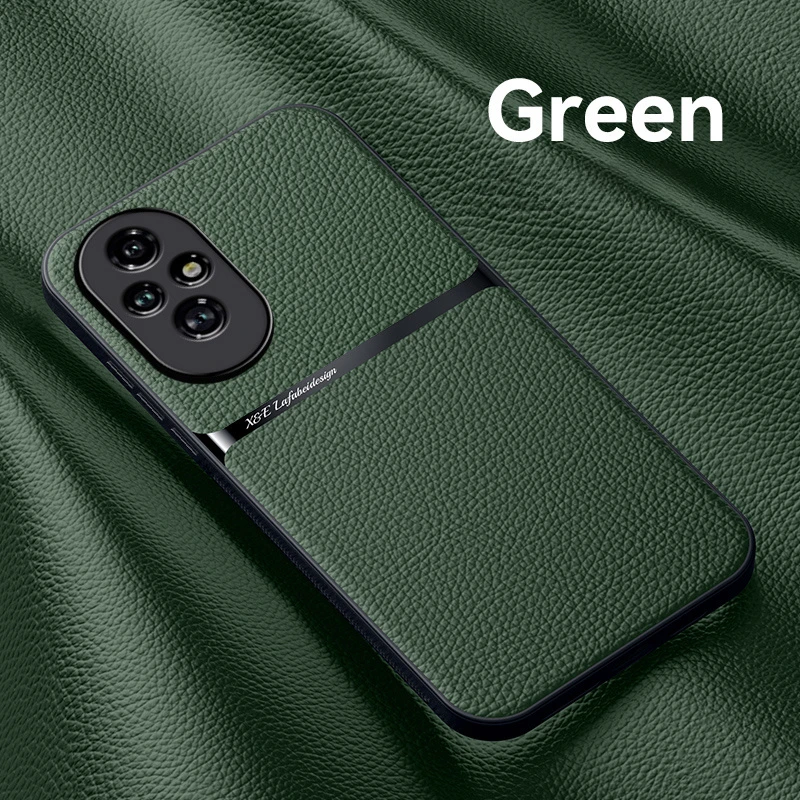 Premium PU Leather Magnetic Phone Case - Elegant Protective Hard Back Cover